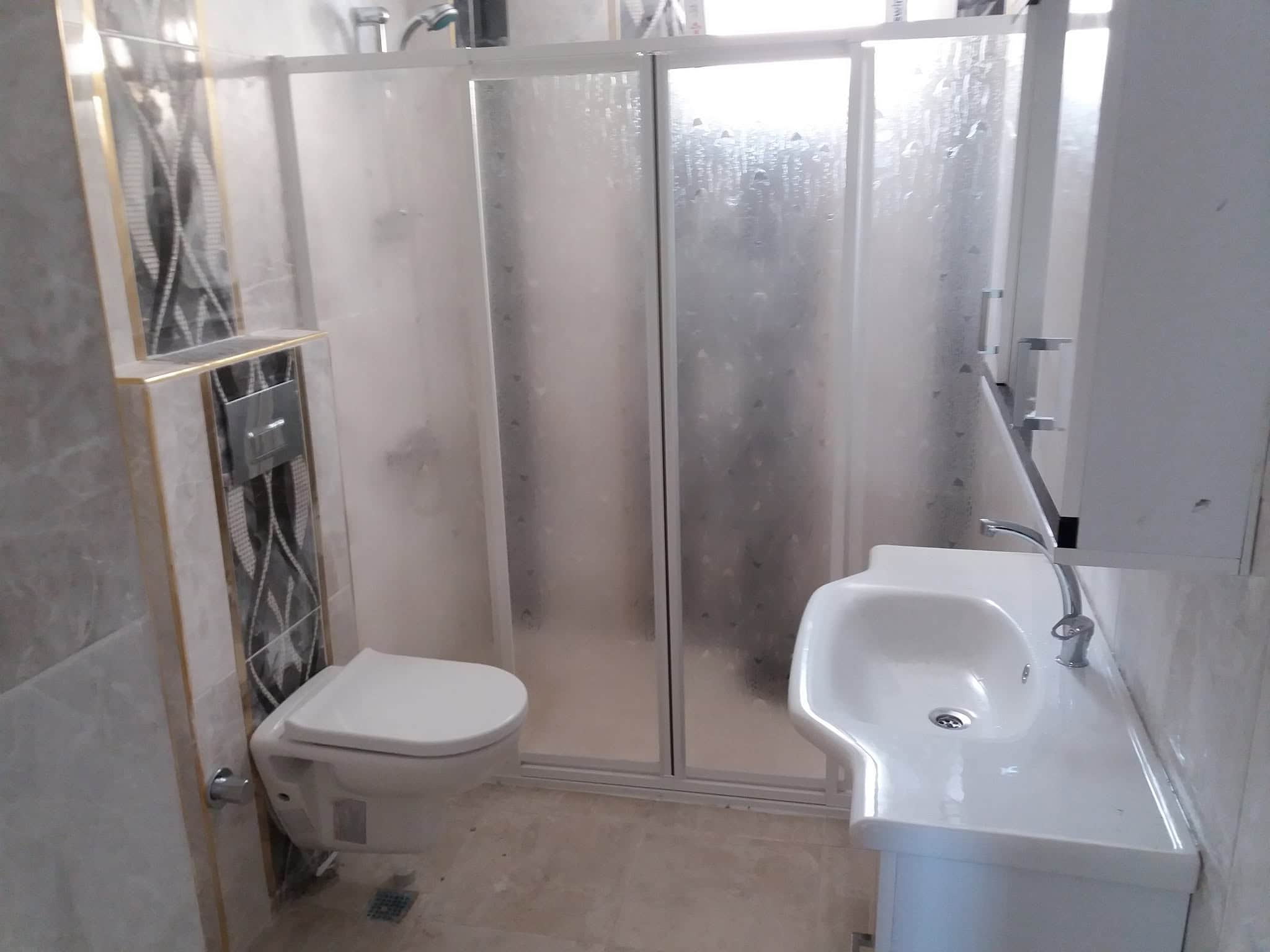 Dusakabin klozet ve bideli banyo | Antalya Su Tesisat